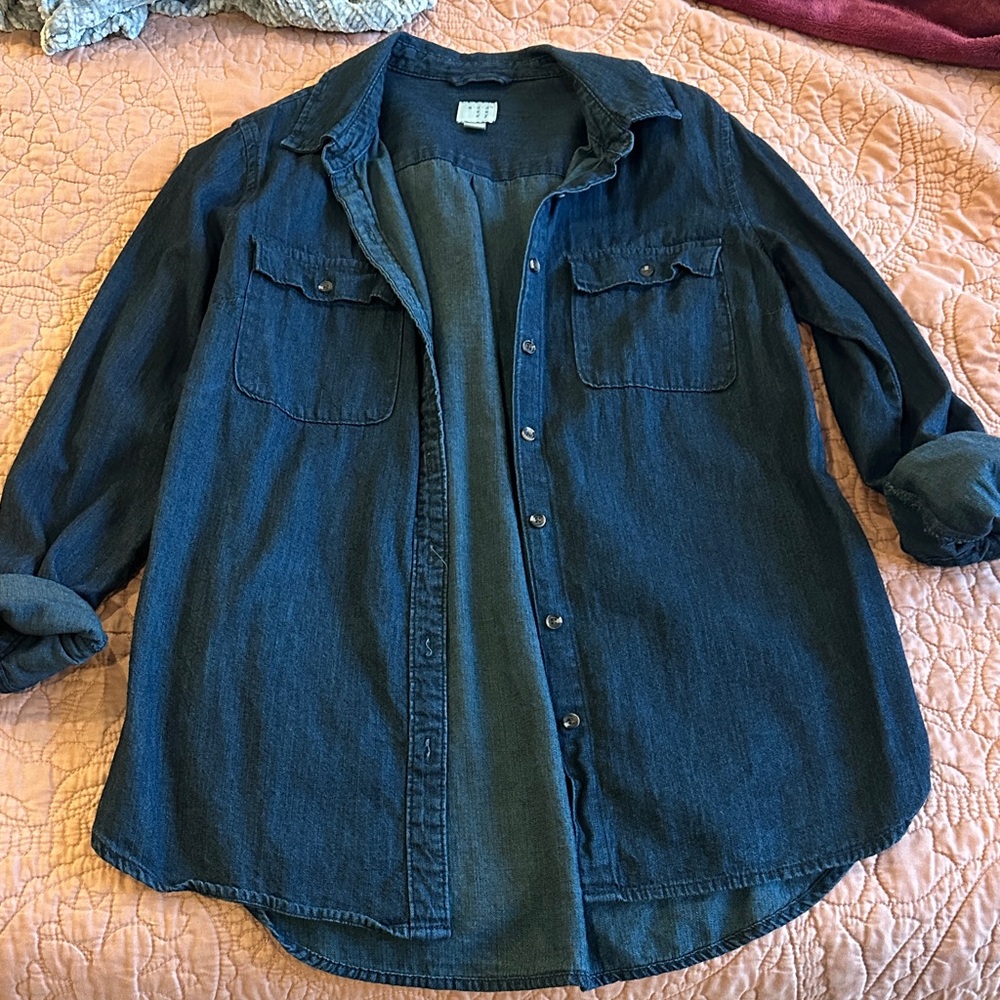 A new day dark denim shirt